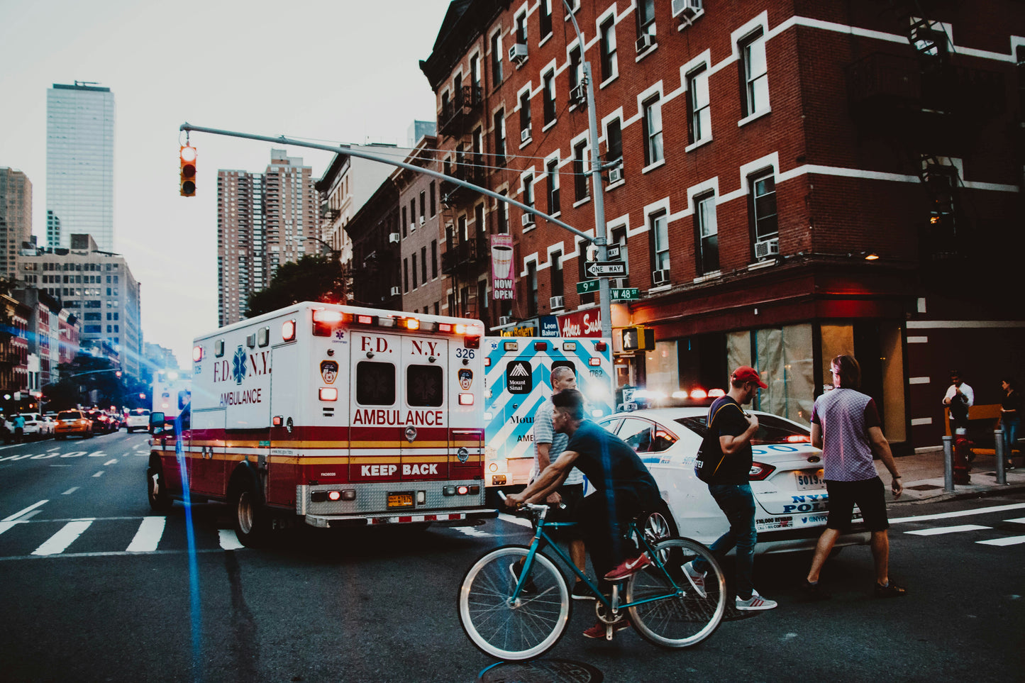 An ambulance in New York City. 