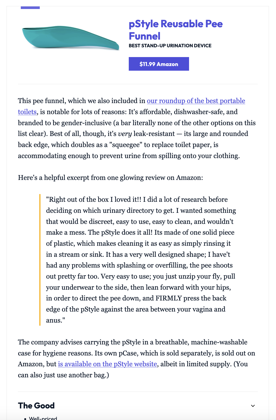 Screenshot of an article from Mashable